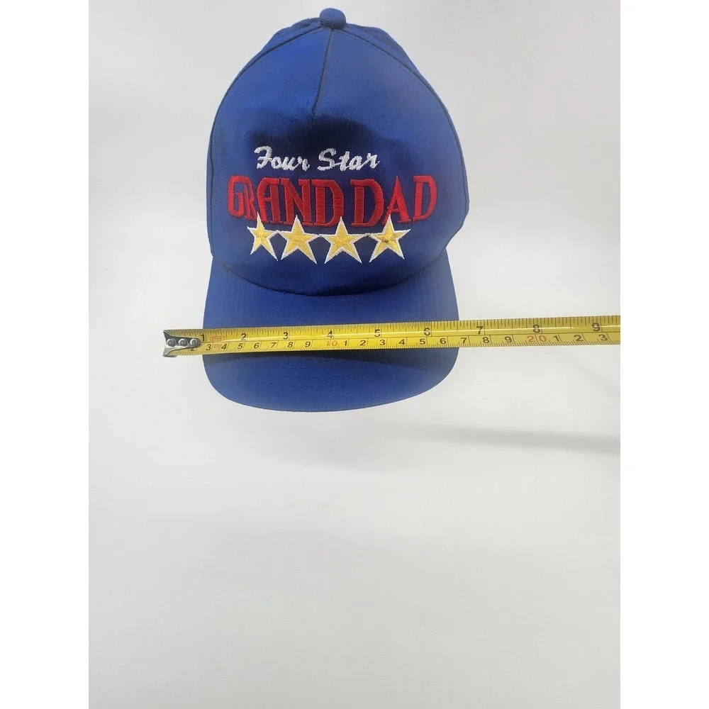 Vintage‎ Four Star Grand Dad Snapback Hat Blue Embroidered Cap Paris Sports